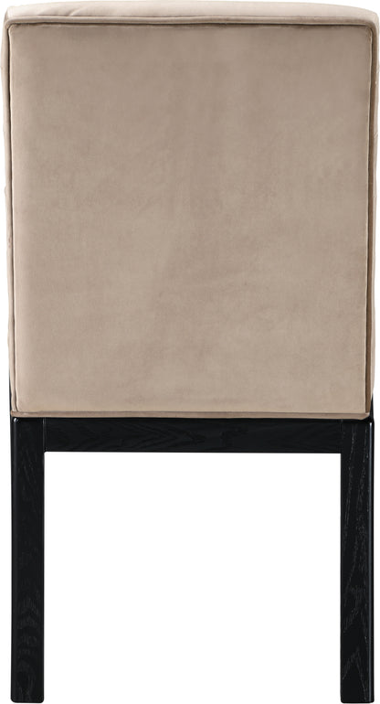 Casablanca Taupe Velvet Dining Chair