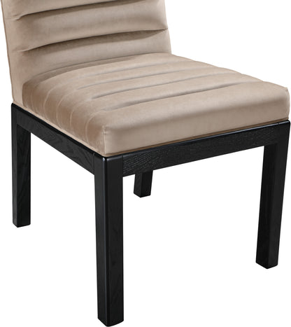 Casablanca Taupe Velvet Dining Chair