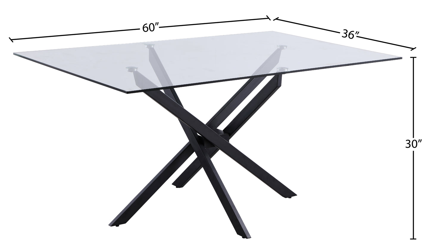 oakhill matte black dining table t