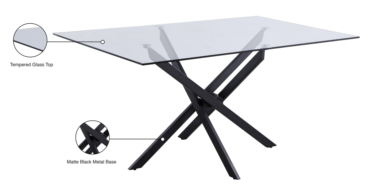 oakhill matte black dining table t