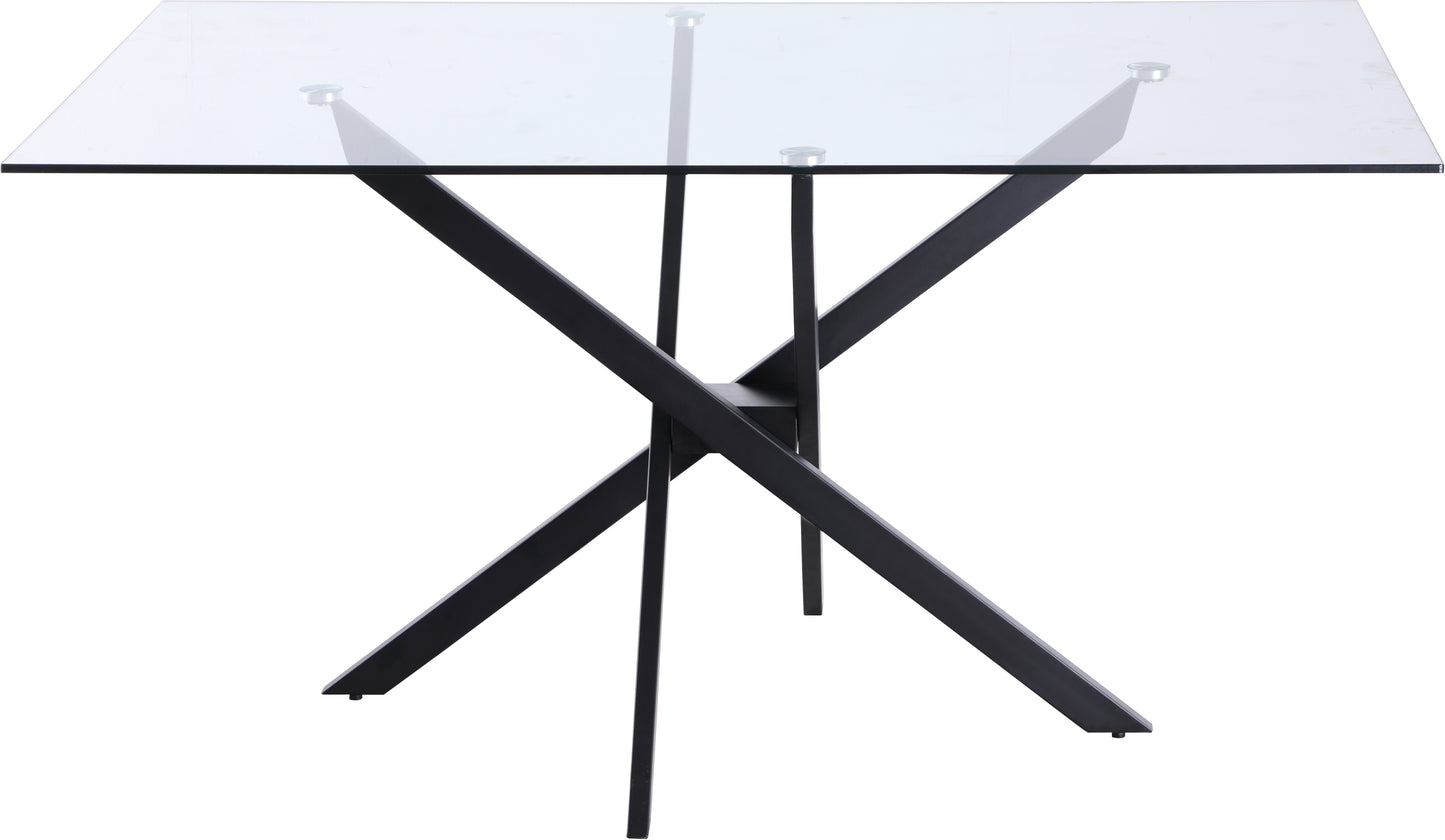 rylan matte black dining table