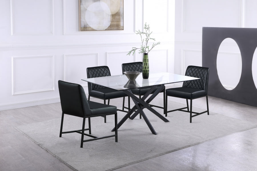 rylan matte black dining table