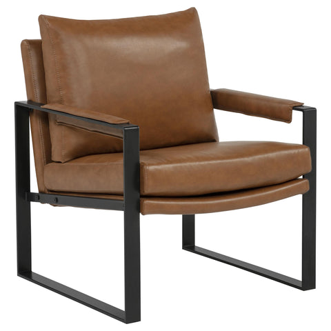 Eldridge Upholstered Track Arm Accent Chair Brown