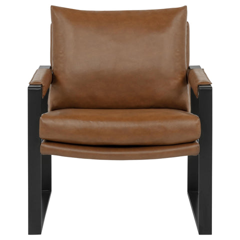 Eldridge Upholstered Track Arm Accent Chair Brown