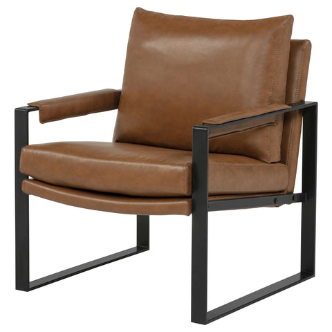 Eldridge Upholstered Track Arm Accent Chair Brown