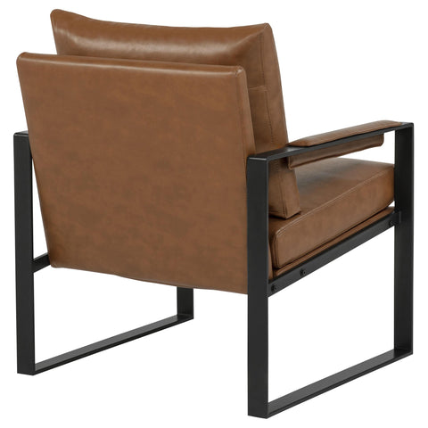 Eldridge Upholstered Track Arm Accent Chair Brown
