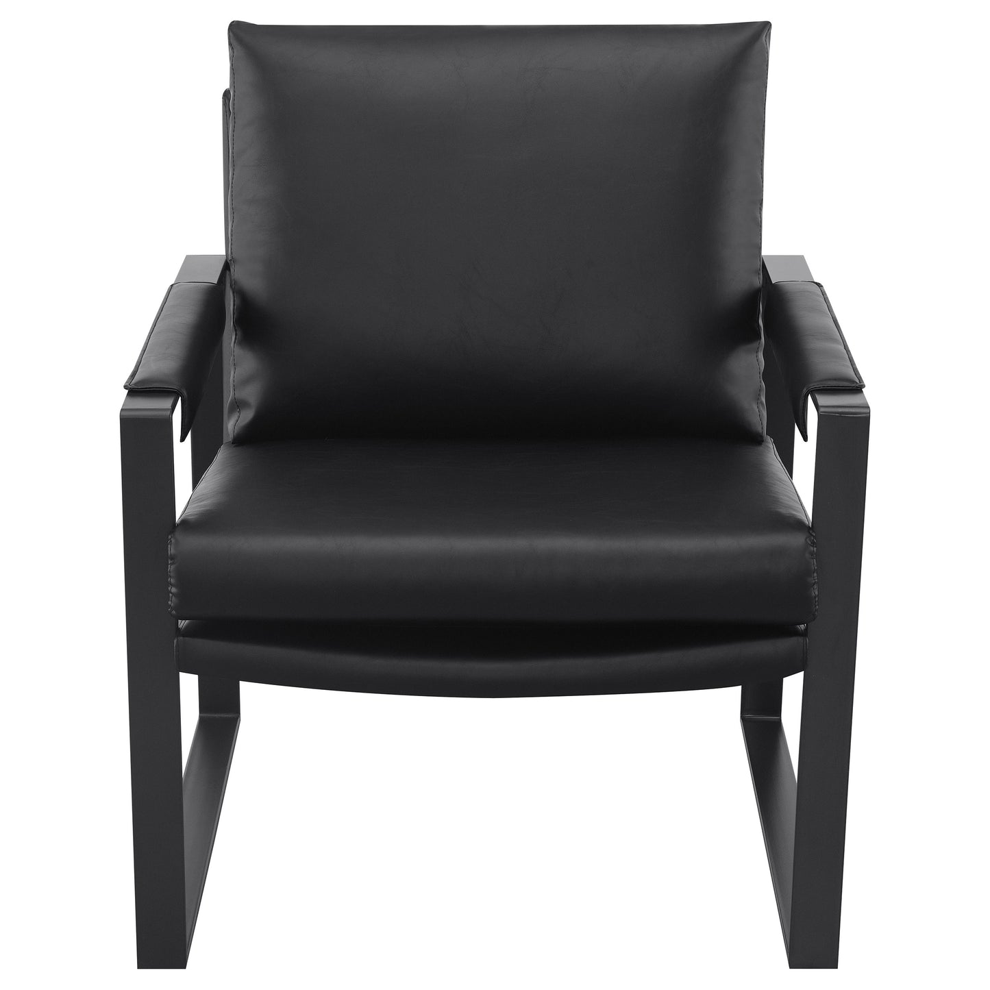 zena upholstered track arm accent chair blackblack