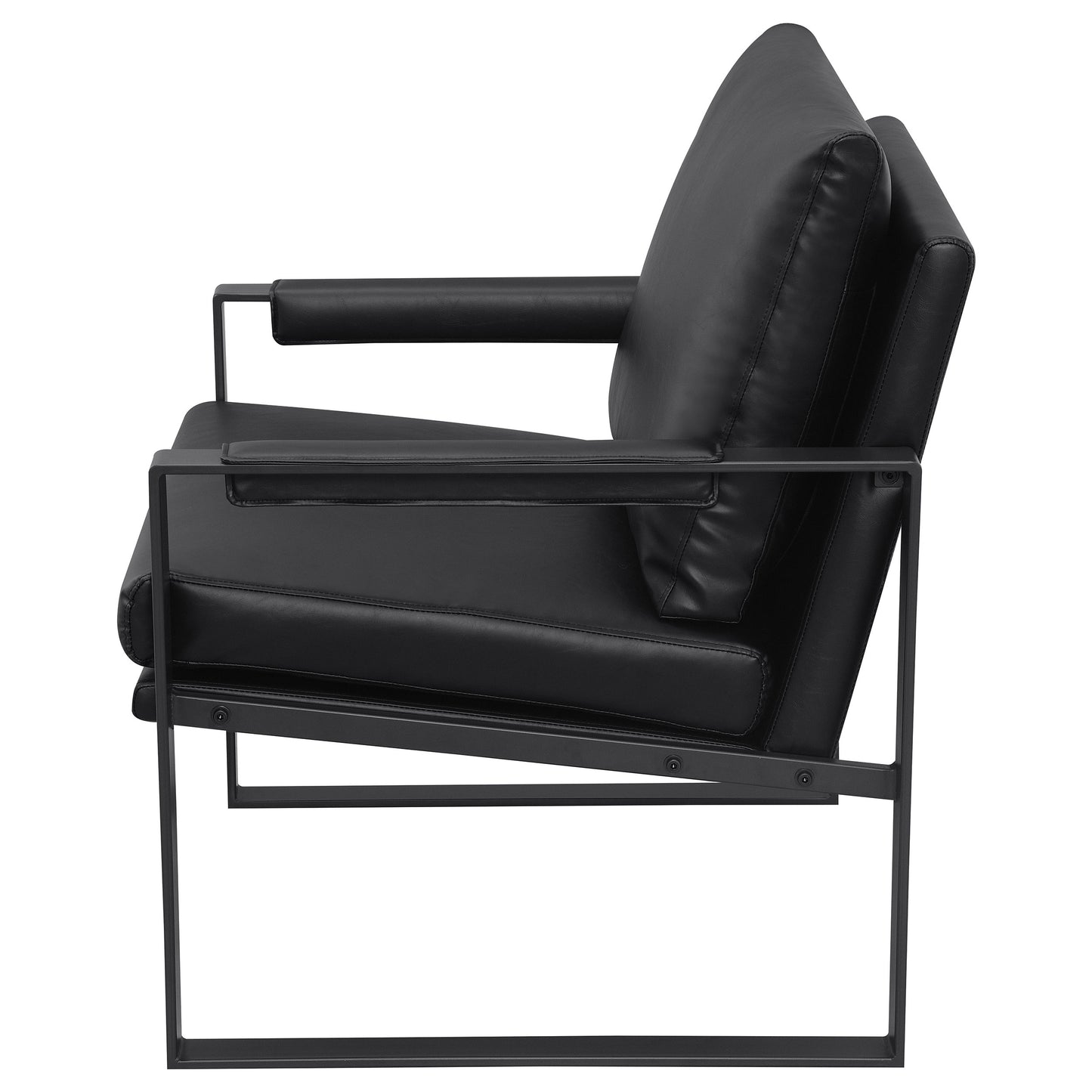 zena upholstered track arm accent chair blackblack