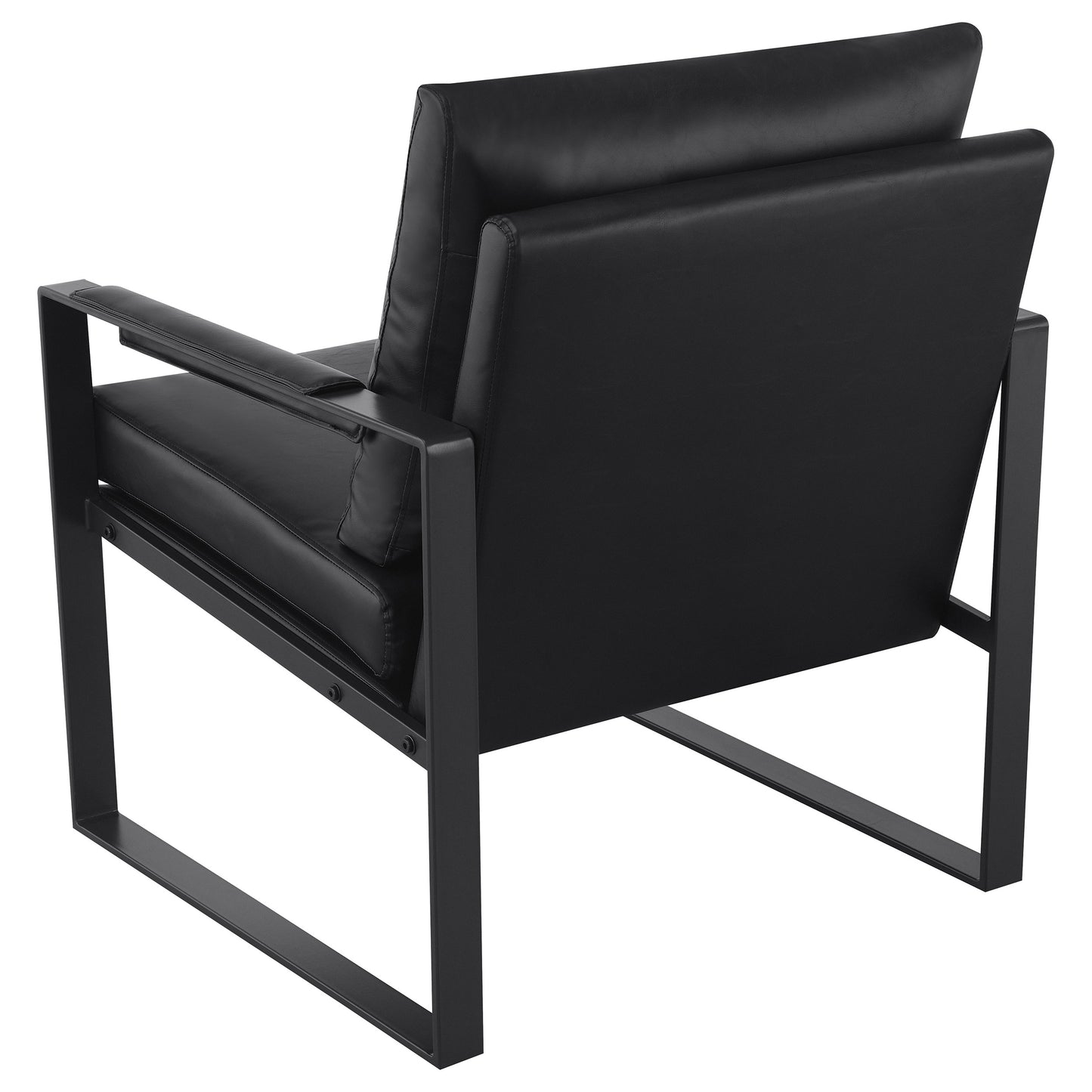 zena upholstered track arm accent chair blackblack