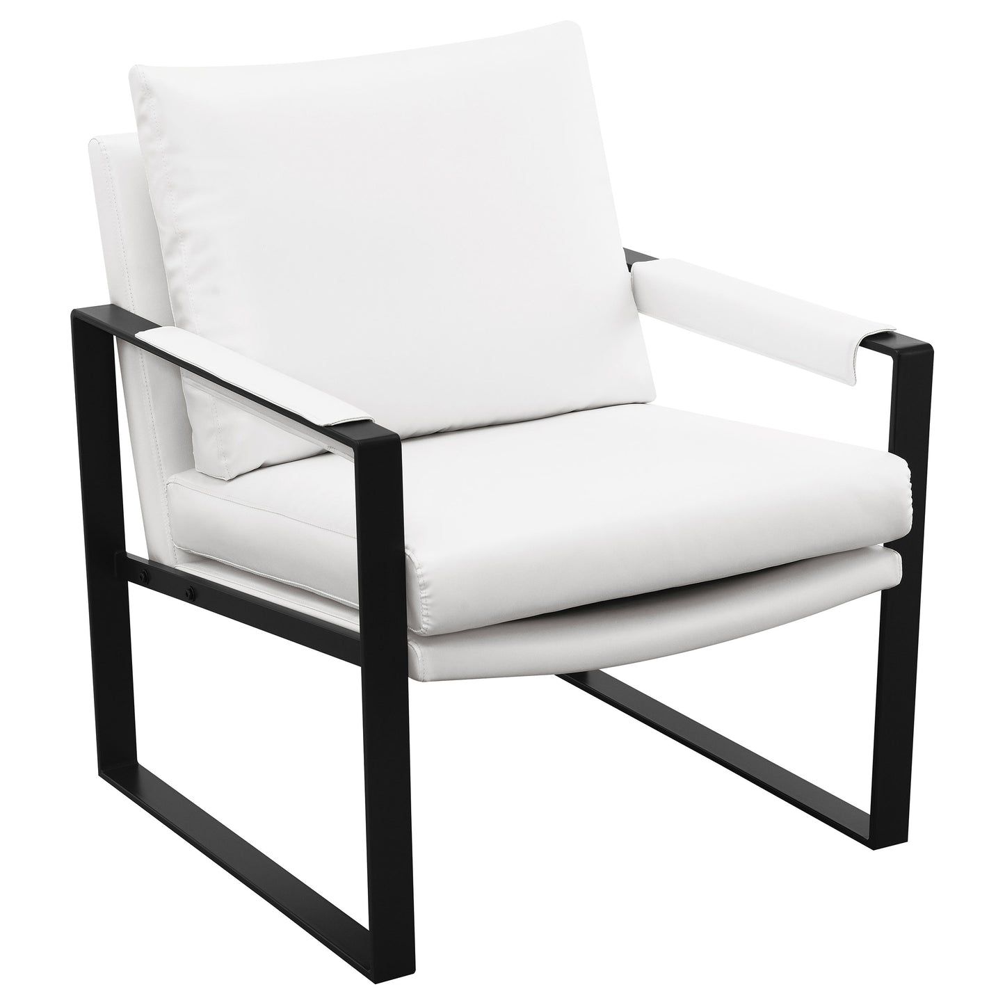 zena upholstered track arm accent chair whitewhite