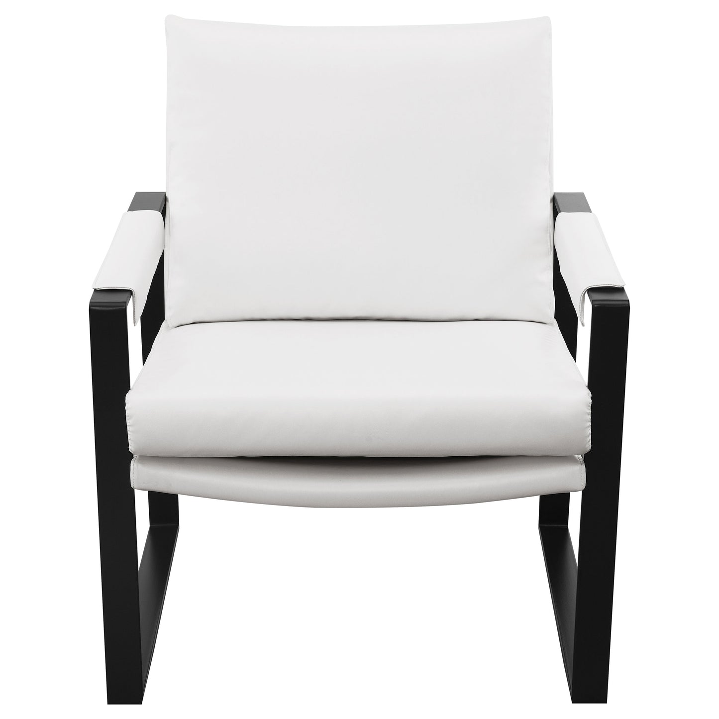 zena upholstered track arm accent chair whitewhite