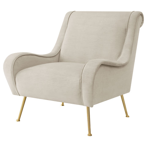 Minato Upholstered Saddle Arm Accent Chair StoneStone