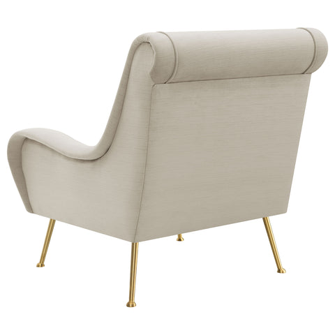Minato Upholstered Saddle Arm Accent Chair StoneStone