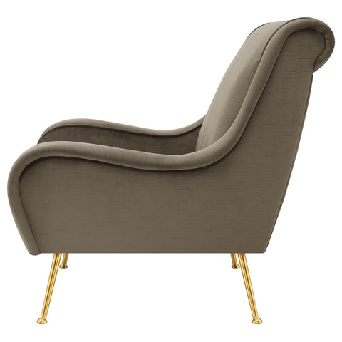 Minato Upholstered Saddle Arm Accent Chair TruffleTruffle