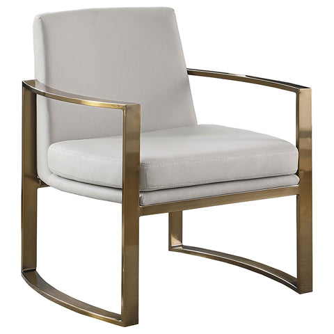 Sommet Upholstered Arched Arm Accent Chair CreamCream