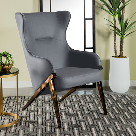 Nuala Upholstered high Wingback Accent Chair SlateSlate