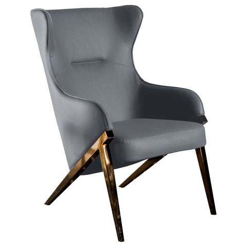 Nuala Upholstered high Wingback Accent Chair SlateSlate