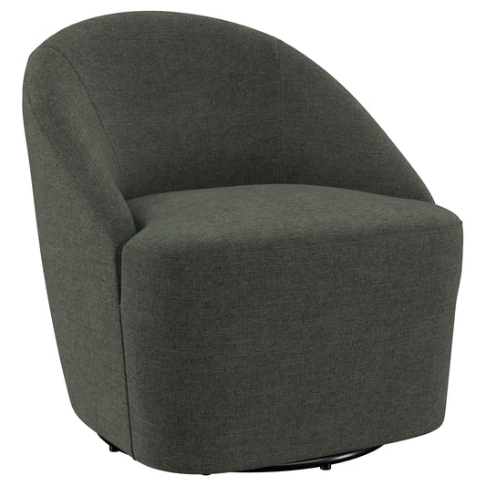 Zayas Upholstered Barrel Accent Swivel Chair Hunter GreenHunter Green