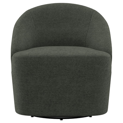 Zayas Upholstered Barrel Accent Swivel Chair Hunter GreenHunter Green