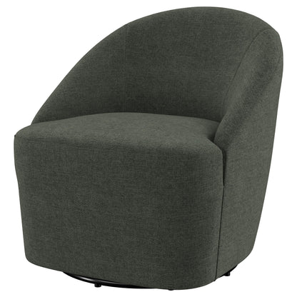 Zayas Upholstered Barrel Accent Swivel Chair Hunter GreenHunter Green