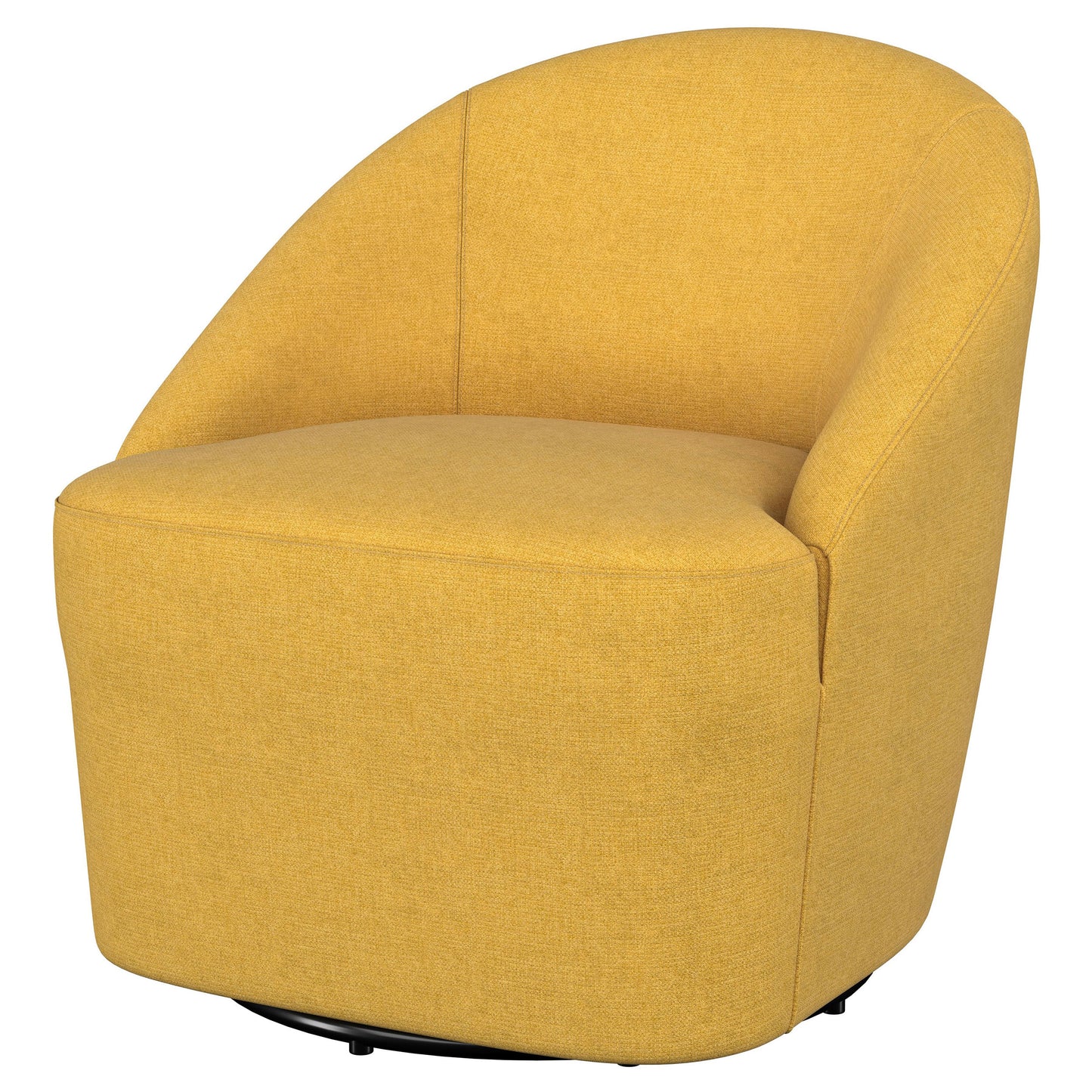 zayas upholstered barrel accent swivel chair mustard yellowmustard yellow