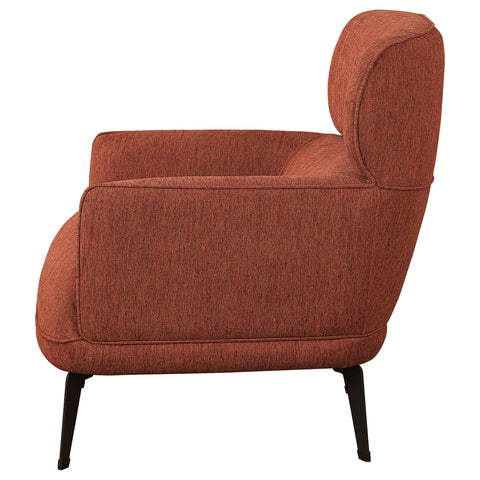 Summer Upholstered Crecent Arm Accent Chair OrangeOrange