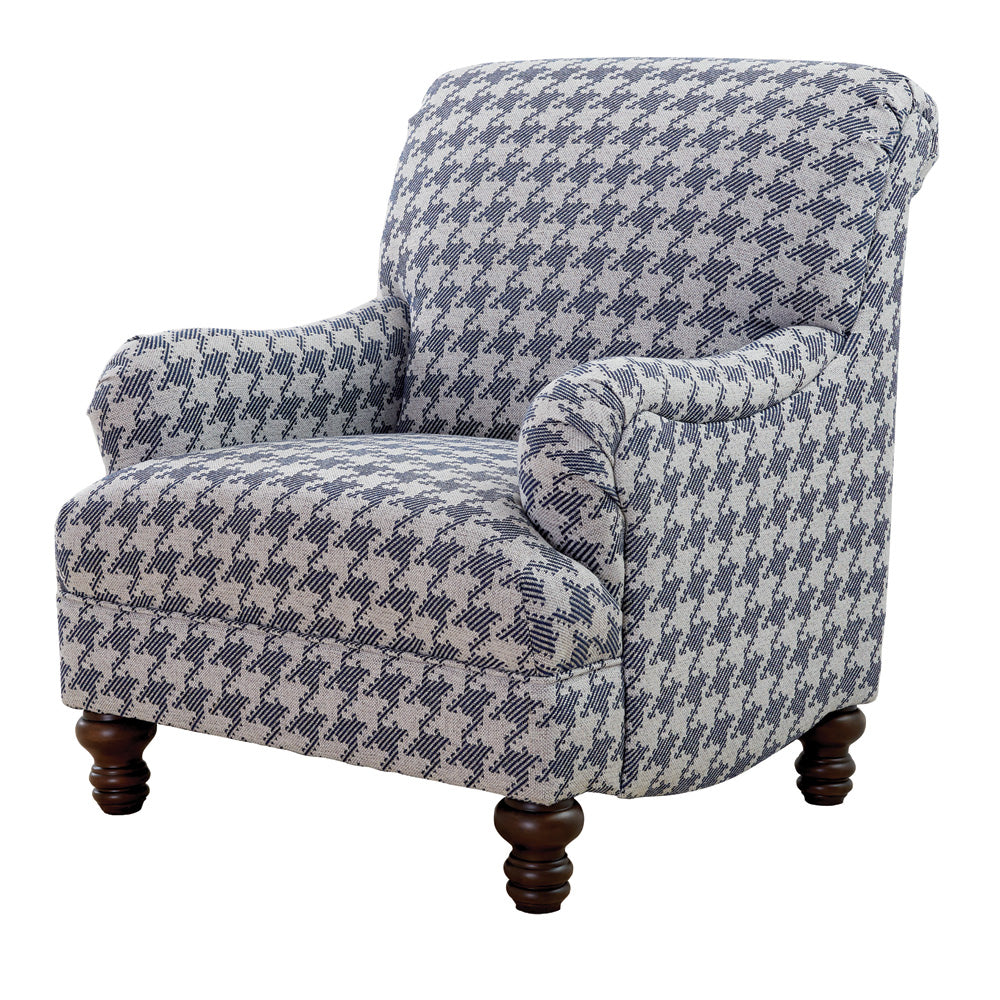 clint upholstered english arm accent chair blueblue