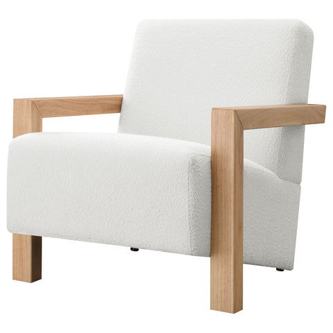 Doyle Boucle Upholstered Accent Arm Chair IvoryIvory