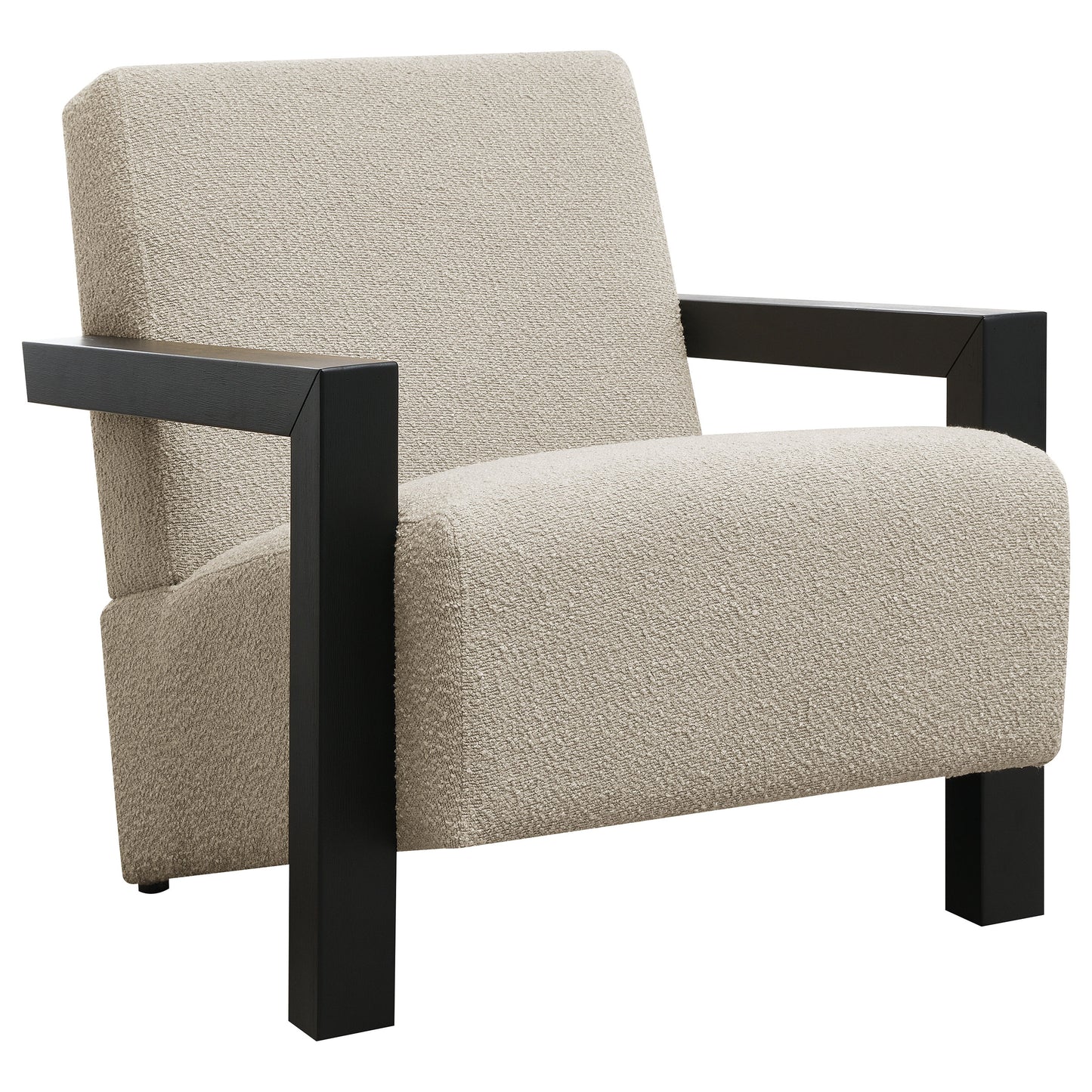 doyle boucle upholstered accent arm chair lattelatte