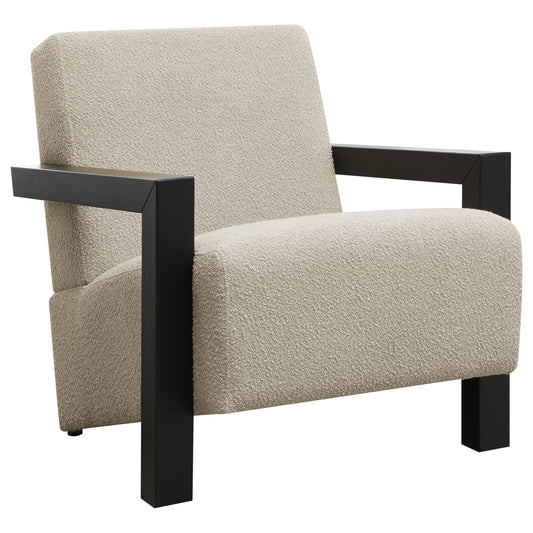 Doyle Boucle Upholstered Accent Arm Chair LatteLatte