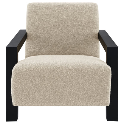 Doyle Boucle Upholstered Accent Arm Chair LatteLatte