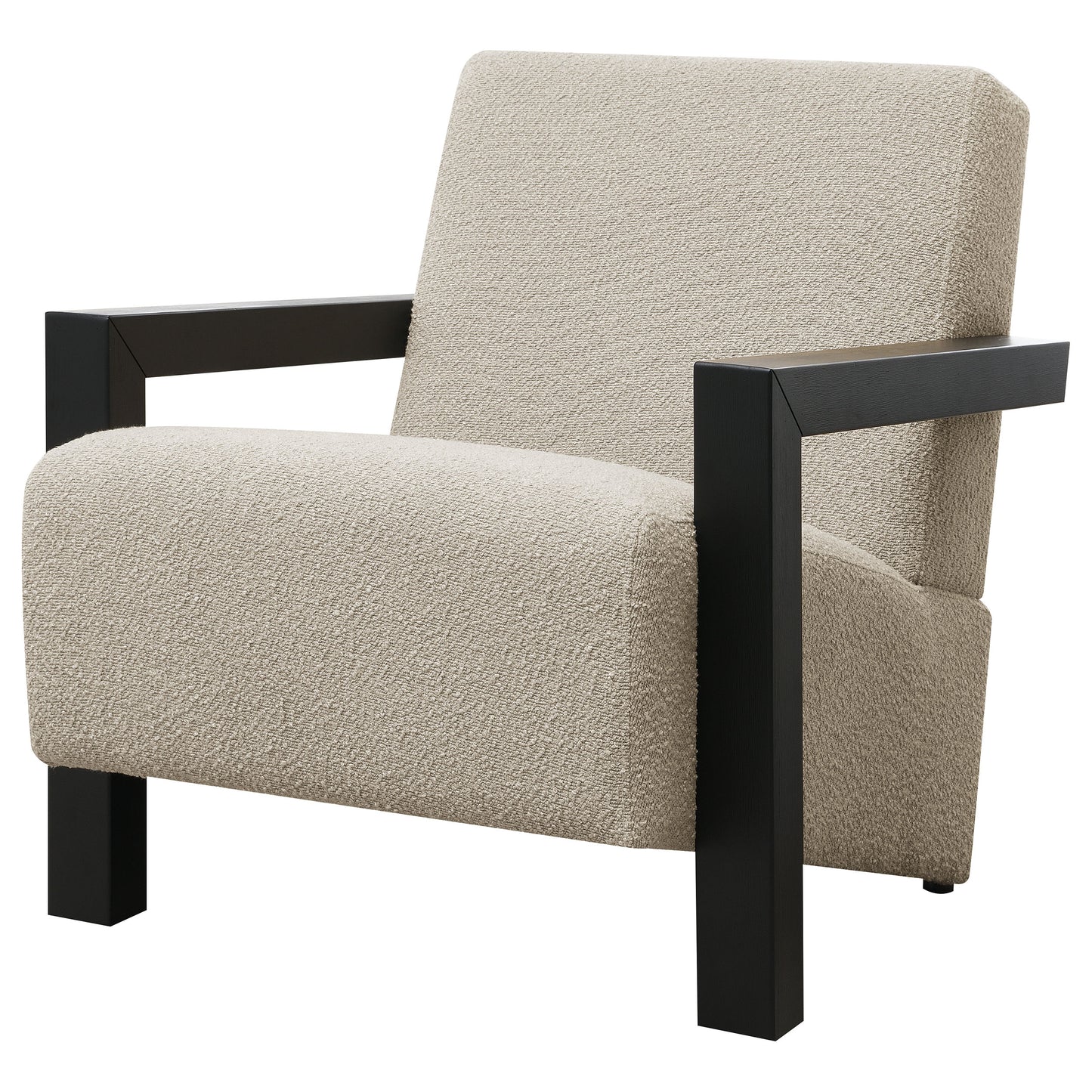 doyle boucle upholstered accent arm chair lattelatte