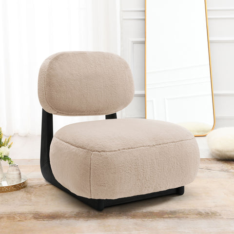 Batista Upholstered Armless Accent Chair CamelCamel