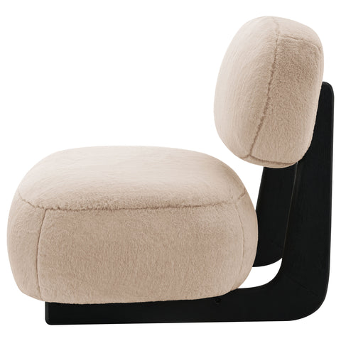 Batista Upholstered Armless Accent Chair CamelCamel