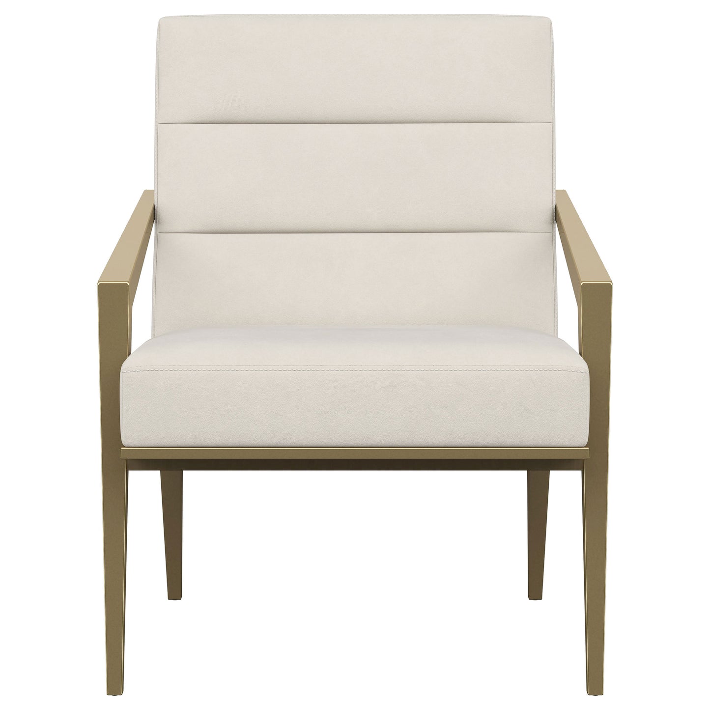 moore upholstered metal arm accent chair creamcream