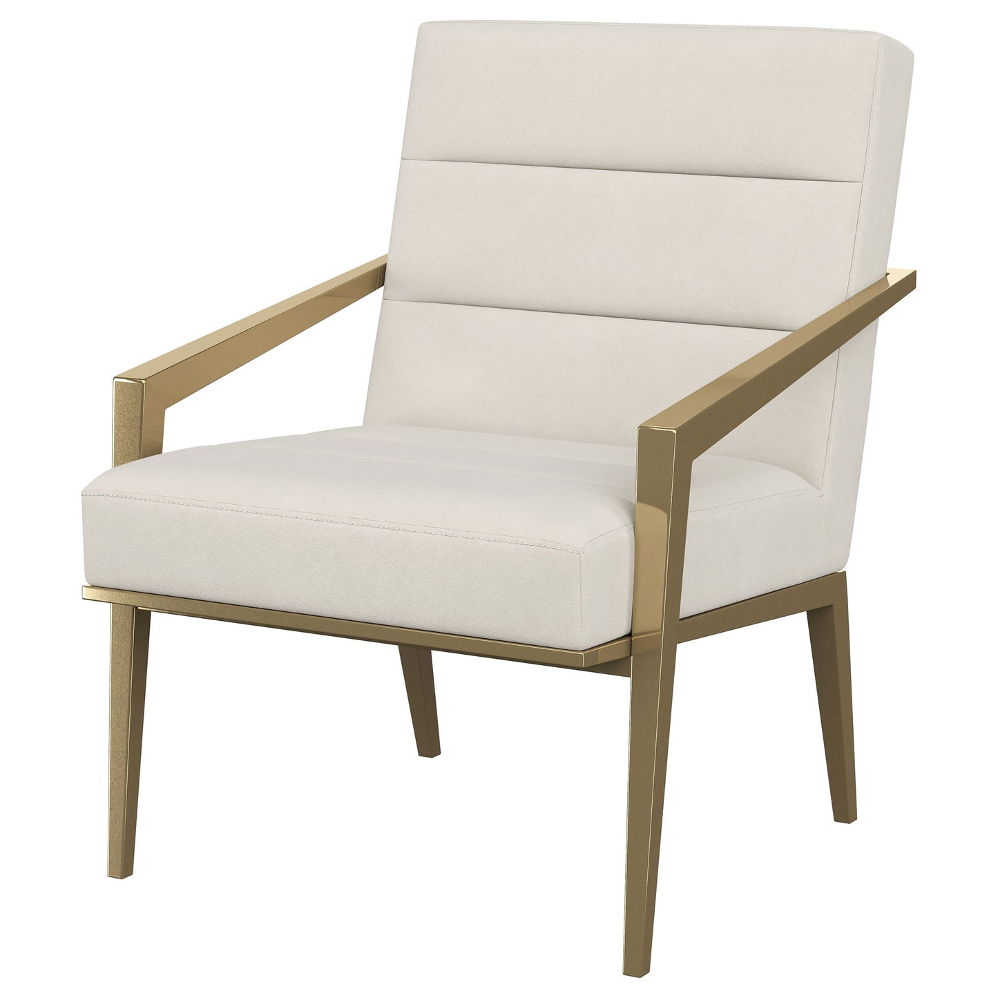 moore upholstered metal arm accent chair creamcream