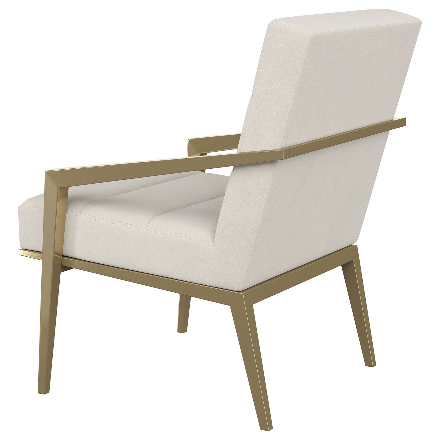 moore upholstered metal arm accent chair creamcream