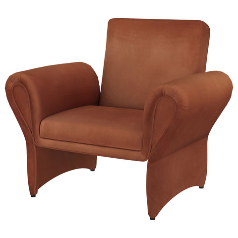 Tutuola Upholstered Roll Arm Accent Armchair Rust OrangeRust