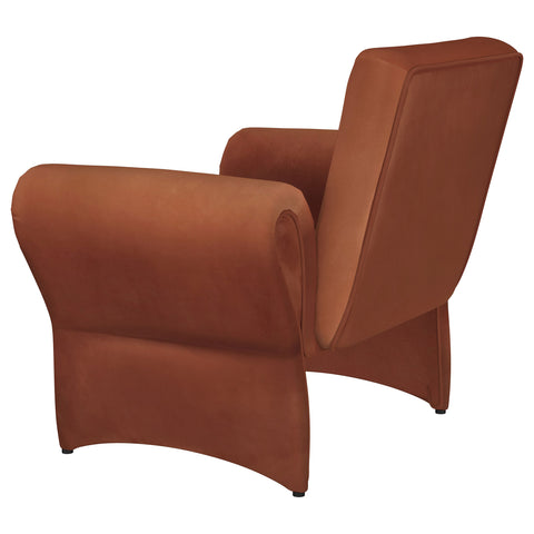Tutuola Upholstered Roll Arm Accent Armchair Rust OrangeRust
