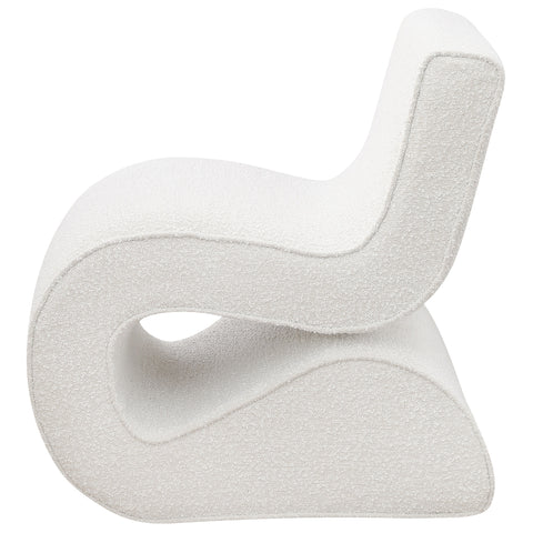 Montlake Boucle Upholstered Armless Curved Chair CreamCream