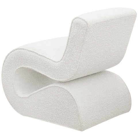 Montlake Boucle Upholstered Armless Curved Chair CreamCream