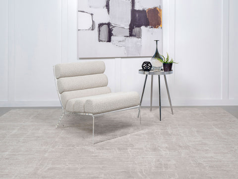 Cortez Boucle Upholstered Armless Acrylic Chair IvoryIvory