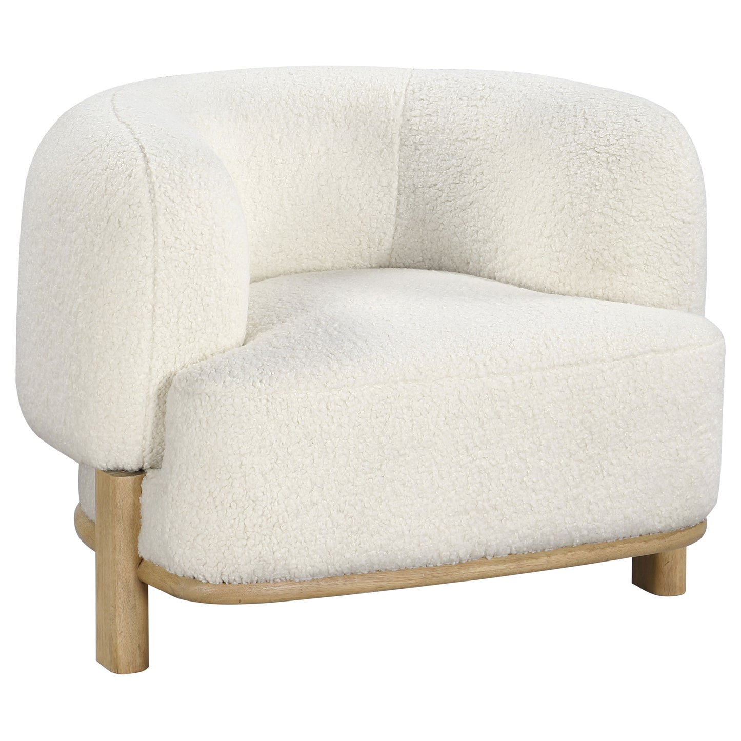 araceli upholstered barrel back accent chair ivoryivory