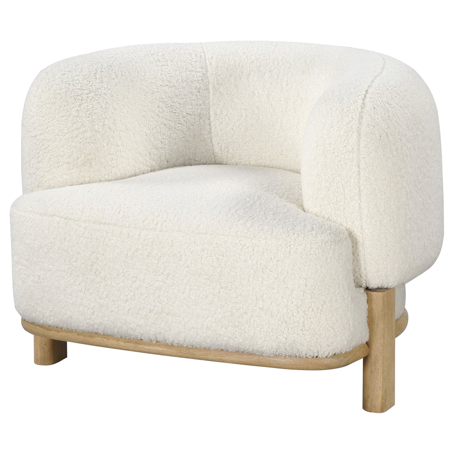 araceli upholstered barrel back accent chair ivoryivory