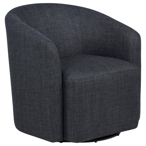 Mellor Fabric Upholstered Swivel Accent Chair Anthracite