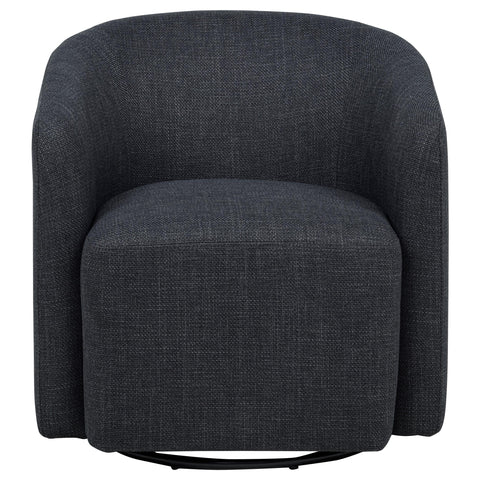 Mellor Fabric Upholstered Swivel Accent Chair Anthracite
