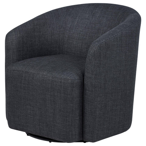 Mellor Fabric Upholstered Swivel Accent Chair Anthracite