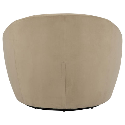 Ritter Velvet Upholstered Swivel Accent Chair Camel
