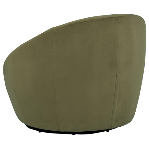 Ritter Velvet Upholstered Swivel Accent Chair Olive
