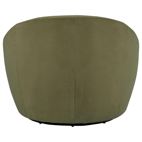 Ritter Velvet Upholstered Swivel Accent Chair Olive